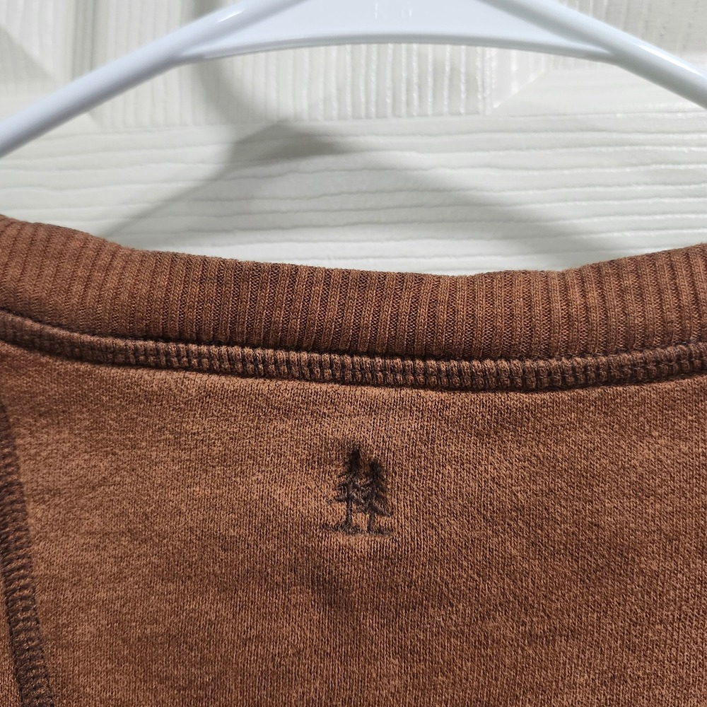 GH Bass & Co Mens Rust Brown Crewneck Sweatshirt Large V-Stitch Pullover - Picture 7 of 8
